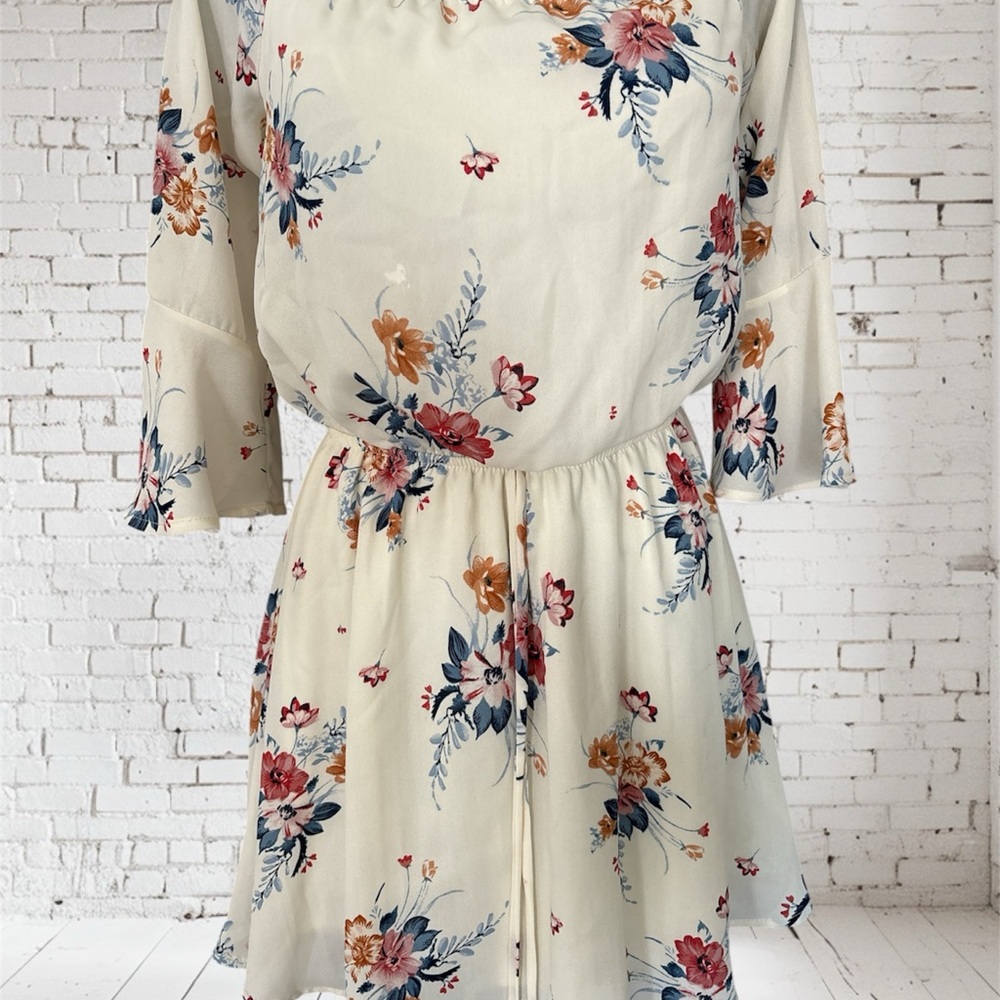 Windsor Cream and Pink Floral Mini Dress